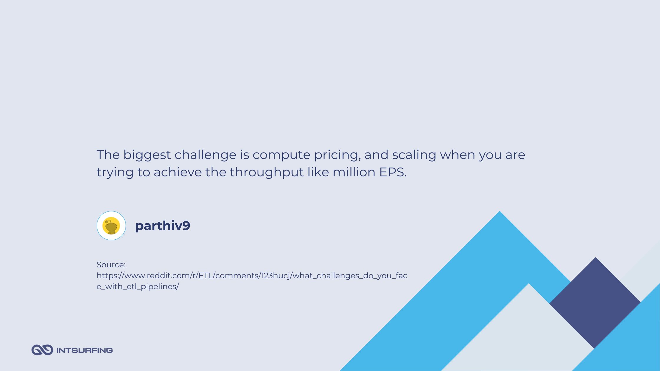 ETL computing pricing cost as a challenge